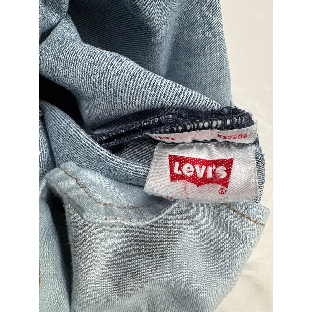 Vintage Levi 501 Jeans 1990s Mens 31x32 Blue Denim Button Fly Distressed - Picture 7 of 7